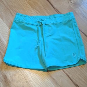 NWOT Coolibar SPF 50+ Mint Green Kids Swim Shorts Size S Like New 💥